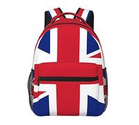 Ahdyr Bandera del Reino Unido de Gran Bretaña e Irlanda del Norte Mochila de arte Bolso de hombro multiusos antirrobo ligero Mochila de senderismo de viaje de gran capacidad con correas acolchadas