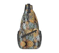 Ahdyr Bolso cruzado en el pecho con estampado de Pine Paradise, bolso con correa informal, mochila de viaje ligera para hombres y mujeres adultos y adolescentes