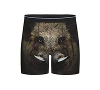 Ahdyr Calzoncillos Tipo bóxer Suaves para Hombre de jabalí Salvaje, Ropa Interior Transpirable a la Moda para Hombre