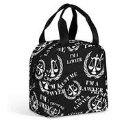 Ahdyr Confía en mí, soy un abogado, bolsa de almuerzo aislada, bolsas térmicas reutilizables con bolsillo para el trabajo, Picnic, viajes, oficina, playa, hombres y mujeres