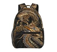 Ahdyr Cool Chinese Dragon King Art Mochila Poliéster duradero Antirrobo Mochila multiusos Mochila de viaje y deporte de gran capacidad Mochila con bolsillos laterales