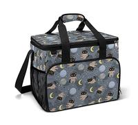 Ahdyr Cute Cats Astronauts Cooler Box Bolsa aislada a prueba de fugas Refrigeración portátil Lunch Shoulder Bag para Picnic Beach Work Travel 15.4 "x12