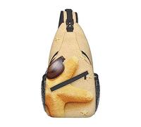Ahdyr Divertida mochila con diseño de estrella de mar, bandolera cruzada ligera para mujeres y hombres, mochila informal para exteriores