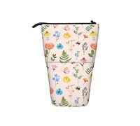 Ahdyr Estuche de lápices Boho Flower Daisy Bee Spring Pen Titular telescópico Papelería Soporte de Almacenamiento Bolsa Útiles Escolares para Estudiante Artista Oficina Enfermera