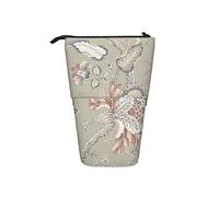 Ahdyr Estuche para lápices Boho Flower Floral Vintage Pen Soporte telescópico Papelería Soporte de Almacenamiento Estuche Útiles Escolares para Estudiantes Artista Oficina Enfermera