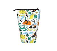 Ahdyr Estuche para lápices Childish Dinosaur Forest Boho Tree Pen Titular telescópico Papelería Soporte de Almacenamiento Bolsa Útiles Escolares para Estudiante Artista Oficina Enfermera