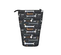Ahdyr Estuche para lápices Dachshund Dog Childish Boho Pen Titular telescópico Papelería Soporte de Almacenamiento Estuche Útiles Escolares para Estudiantes Artista Oficina Enfermera