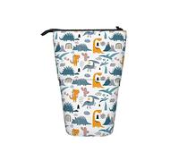 Ahdyr Estuche para lápices Funny Doodle Dinosaur Chidish Boho Pen Titular telescópico Papelería Soporte de Almacenamiento Bolsa Útiles Escolares para Estudiante Artista Oficina Enfermera
