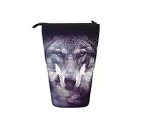 Ahdyr Estuche para lápices Galaxy Pattern of Wolf Space Pen Soporte telescópico Papelería Soporte de Almacenamiento Estuche Útiles Escolares para Estudiantes Artista Oficina Enfermera