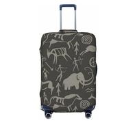 Ahdyr Funda Protectora para Equipaje de Viaje, diseño de Arte rupestre, antiarañazos, Apta para Equipaje de 18 a 32 Pulgadas, Fundas para Equipaje para niños y Adultos, Grande