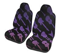 Ahdyr Fundas para Asientos de Coche Purple-Galaxy-Electric-Guitars, Protector Universal para Asientos Delanteros de Coche Apto para Coche, SUV sedán, camión