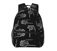 Ahdyr Heavy Metal Skull Rock Hand Art Mochilas Bolso de hombro antirrobo multiusos ligero Bolso de libro para computadora portátil de gran capacidad Mochila con correas acolchadas