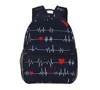Ahdyr Hombres Mujeres Ligero Llamando a todas las enfermeras Heartbeat Art Mochila de gran capacidad Bolsa de transporte con bolsillos laterales para acampar Viajes Bicicleta