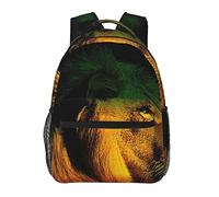 Ahdyr Hombres Mujeres Ligero Rasta Lion Of Jamaica Reggae Art Mochila informal Mochila de gran capacidad con correas acolchadas para gimnasio Viajes Caminar Ciclismo