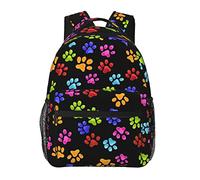 Ahdyr Hombres Mujeres Ligero Rosa Rojo Azul Verde Perro Pug Paws Art Mochila Mochila de gran capacidad con cremalleras suaves para gimnasio Negocios Correr