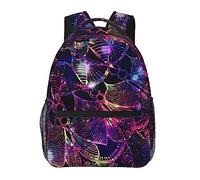Ahdyr Hombres Mujeres Ligero Trippy Colorful Wind Chimes Art Daypack Bookbag Gran capacidad Carry On Bag con bolsillos laterales para acampar Viajes Bicicleta