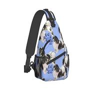 Ahdyr Hombres Mujeres Sling Bag Mochila Satchel Bookbags Mochila de viaje Mochila antirrobo Multiusos Japanese Pet Dog Art Carry On Bag, Handy Crossbody Daypacks