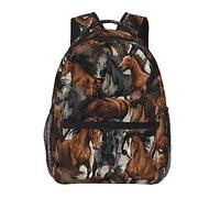 Ahdyr Horse Play Party Art Backpack Ligero antirrobo Bolso de hombro multiusos Mochila de viaje de gran capacidad para senderismo con correas acolchadas
