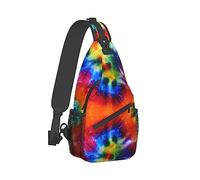 Ahdyr Linda mochila de hombro con honda, mochila, mochila cruzada con estampado de teñido anudado, bolsos de mano, bolsa cruzada de gimnasio, bolsa de senderismo al aire libre para hombres y mujeres