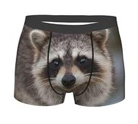 Ahdyr Mapache Mirando Directamente Mapache Mirando Directamente Calzoncillos bóxer Divertidos para Hombres, Ropa Interior para Hombres
