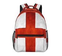 Ahdyr Mochila antirrobo multiusos de gran capacidad Bolsa de mano Vintage St George'S England Flag Art Mochila para acampar al aire libre con bolsillos laterales