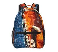 Ahdyr Mochila antirrobo multiusos de gran capacidad bolsa de transporte agua y fuego saxofón arte viaje y Camping mochila con bolsillos laterales
