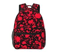 Ahdyr Mochila de día Mochila antirrobo Multiusos Gran capacidad Mochila Clásico Horror Salpicadura de sangre Arte negro Bolsa de computadora de negocios con bolsillos laterales