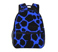 Ahdyr Mochila de poliéster duradero para acampar, viajar, caminar, ciclismo, gran capacidad, antirrobo, multiusos, mochila, Cheetah Leopard Floral Royal Blue Print, mochila para acampar al aire libre