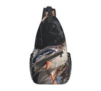 Ahdyr Mochila divertida para perros, bandolera cruzada ligera para mujeres y hombres, mochila informal para exteriores