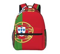 Ahdyr Mochila ligera Mochila para senderismo Negocios Caminar Ciclismo Gran capacidad Antirrobo Bolsa de transporte multipropósito, Bandera de Portugal Arte Bolsa de computadora de negocios