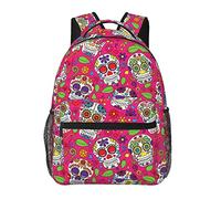 Ahdyr Mochila ligera The Dead Sugar Skull para hombre y mujer, bolso de mano de gran capacidad con correas acolchadas para deportes, trabajo, caminar, ciclismo