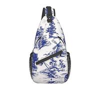 Ahdyr Mochila Village Old Town Sling, bolso de hombro cruzado ligero para mujeres y hombres, mochila informal para exteriores