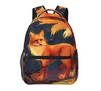 Ahdyr Mochilas de Anime Fox, bolso de hombro antirrobo multiusos ligero, bolso de ordenador de negocios de gran capacidad con cremalleras suaves