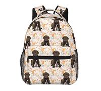Ahdyr Puppy Chocolate Lab Dog Art Mochilas Bolso de hombro antirrobo multiusos ligero Bolso de libro para computadora portátil de gran capacidad Mochila con correas acolchadas