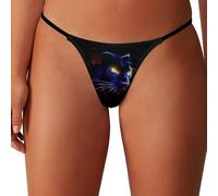 Ahdyr Ropa Interior de Mujer Pantera en la Oscuridad Tangas Bragas Tanga Cintura Baja Espalda T