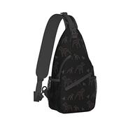 Ahdyr Sling Mochila Viaje Senderismo Mochila Pitbull-Dog-Heart Cuerda Bandolera Bandolera