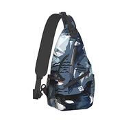 Ahdyr Sling Mochila Viaje Senderismo Mochila Save-Killer-Whale-Navy Cuerda Bandolera Bandolera