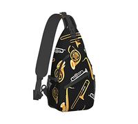 Ahdyr Sling Mochila Viaje Senderismo Mochila Saxofón-Trombón-Amante-Música Cuerda Bandolera Bandolera