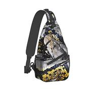 Ahdyr Sling Mochila Viaje Senderismo Mochila Serpiente-Reticulado-Python-Camuflaje Cuerda Bandolera Bandolera