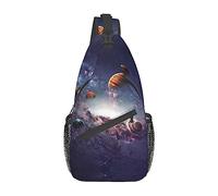 Ahdyr The Solar System Sling Backpack, bolso de hombro cruzado ligero para mujeres y hombres, mochila informal para exteriores