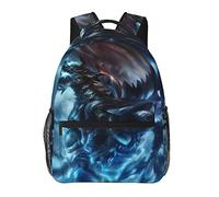 Ahdyr Thunder Dragon Blue Lightning Art Mochila Ligera antirrobo Bolso de hombro multiusos Mochila de viaje de gran capacidad para senderismo con correas acolchadas