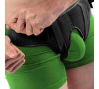 aHeal Braguero hernia inguinal hombre y faja hernia inguinal hombre - Cinturón Soporte Doble Correa Compresión Ajustable, Alivio Dolor Ingle - Tamaño 3: 97.5-105 CM; 38.1-41.3", Negro