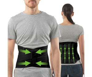 aHeal Cinturon Lumbar - Faja Lumbar Hombre y Mujer | Fajas Lumbares para Mujer y Hombre - Faja Lumbar Ortopedica y Faja Ortopedica Lumbar Alta | Alivio del Dolor de Espalda | Talla 4 Negro