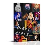 AHEUWAEBE Hayley Kiyoko - Póster en lienzo para pared, diseño de portada estética, arte moderno, pintura para sala de estar, 50 x 75 cm, estilo marco
