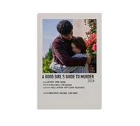 AHEUWAEBE Póster de lienzo con texto en inglés "A GOOD GIRL'S GUIDE TO MURDER" para pared, arte estético, pintura moderna para sala de estar, 60 x 90 cm, estilo sin marco