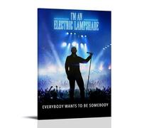 AHEUWAEBE Póster de pantalla eléctrica con texto en inglés "I'm An Electric Lampshade" (lienzo, cubierta estética, póster moderno para sala de estar, 40 x 60 cm), estilo marco