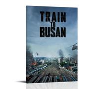 AHEUWAEBE Póster de Train to Busan sobre lienzo para pared, diseño de portada estética, arte moderno, pintura para sala de estar, 20 x 30 cm, estilo marco