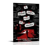 AHEUWAEBE Póster en lienzo con texto en inglés "A GOOD GIRL'S GUIDE TO MURDER" para pared, cubierta estética, póster de arte moderno para sala de estar, 30 x 45 cm, estilo marco