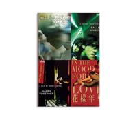 AHEUWAEBE Wong Kar Wai - Póster de la película clásica de cuatro películas en lienzo, arte estético, póster de arte moderno para sala de estar, 50 x 75 cm, estilo sin marco