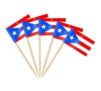 AhfuLife Banderas de palillo de dientes de la bandera de Puerto Rico, 100/200 piezas pequeñas de Croacia para cupcakes, banderas de doble cara para Copa del Mundo, Día Nacional, fiesta de cumpleaños